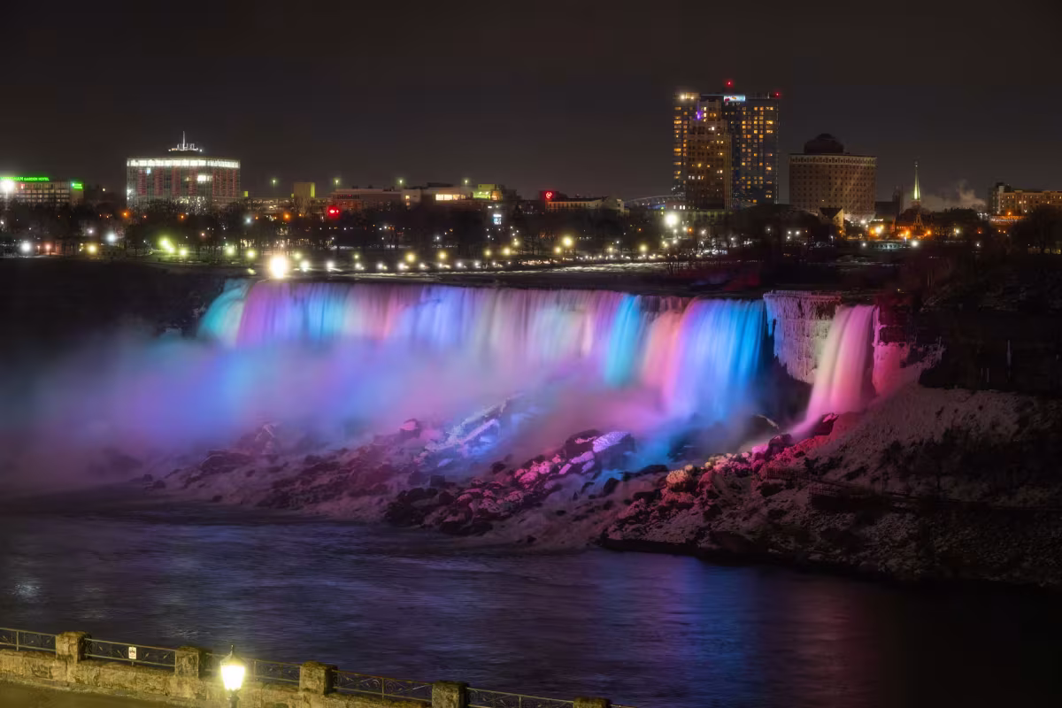 Illuminated American Falls