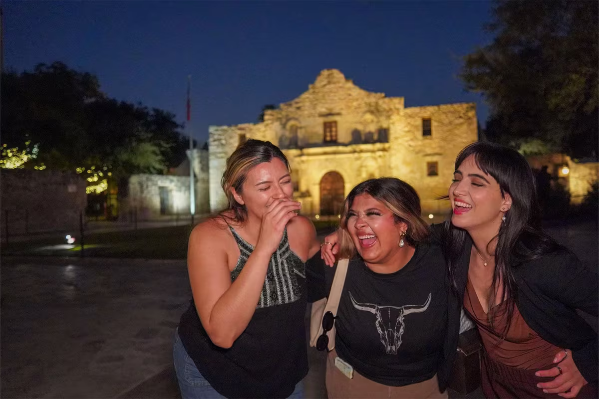 Friends enjoying at the alamo